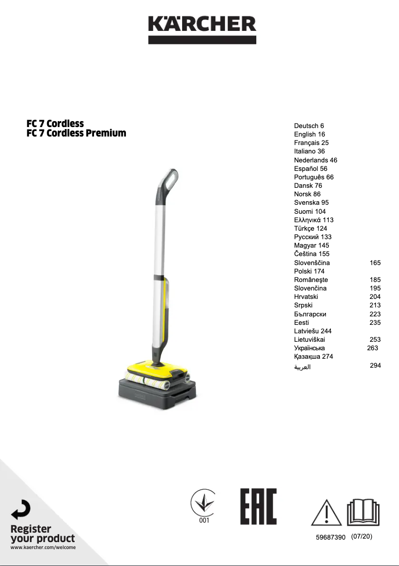 Image de la première page du manuel de l'appareil FC7 Cordless