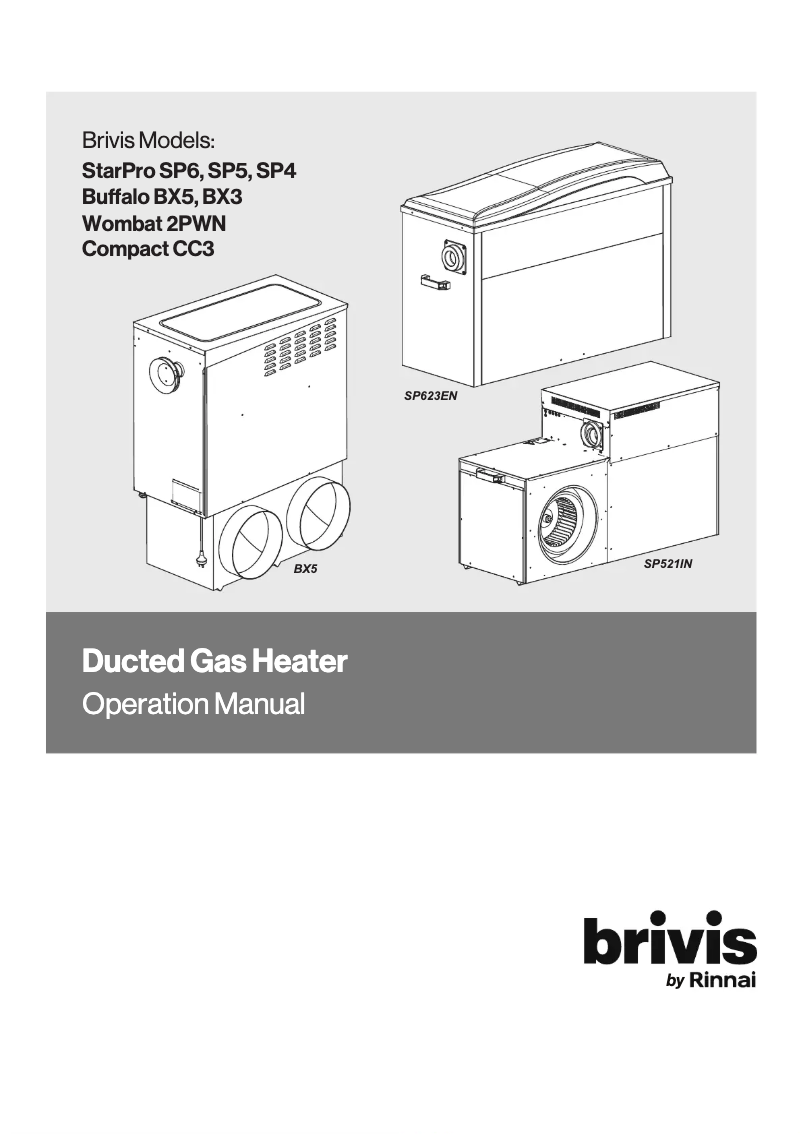 Page n°1 - Manuel utilisateur Brivis StarPro 5 Star SP535IN