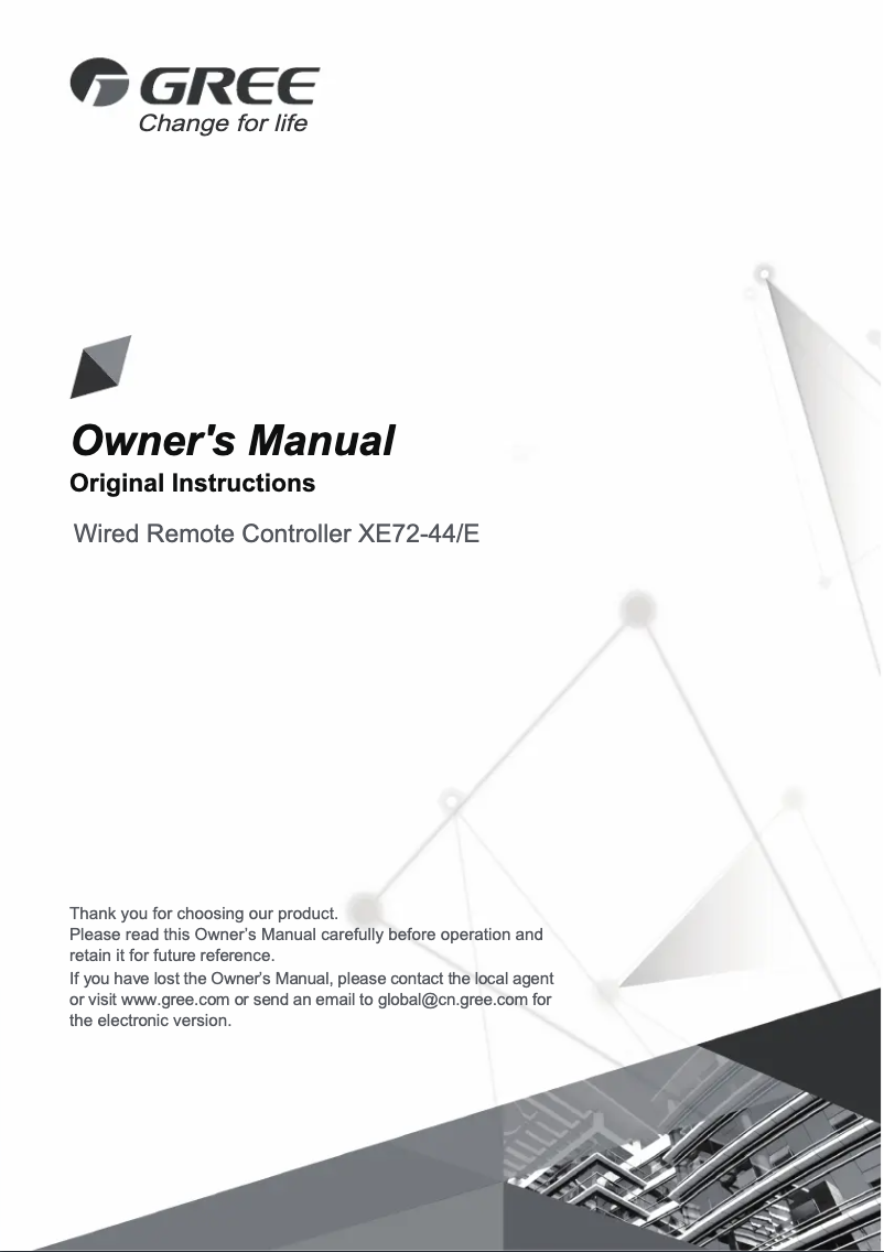 Image de la première page du manuel de l'appareil XE72