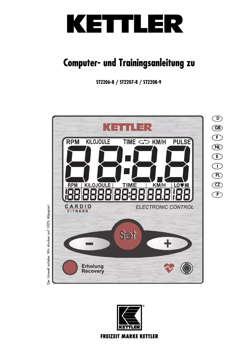 Page 1 de la notice Manuel utilisateur Kettler Condor