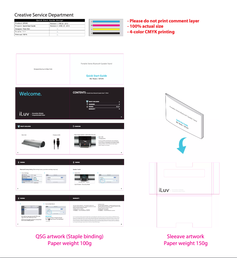 Page 1 de la notice Manuel utilisateur iLuv ISP245