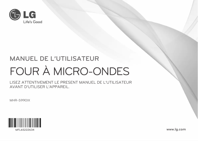 Page 1 de la notice Manuel utilisateur LG MHR-5990IX
