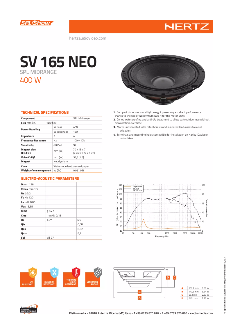 Image de la première page du manuel de l'appareil SV 165 NEO
