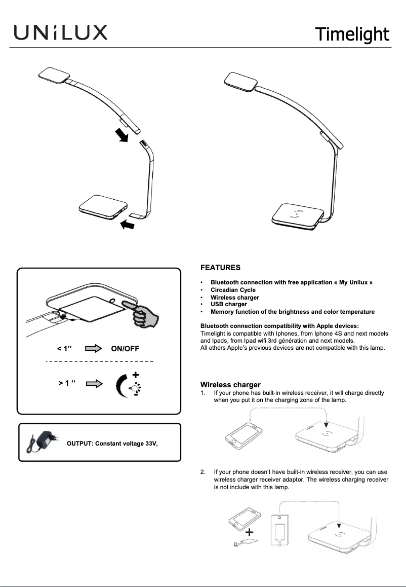Image de la première page du manuel de l'appareil Timelight