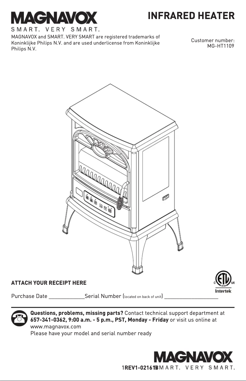 Page 1 of the manual User Manual Magnavox MG-HT1109