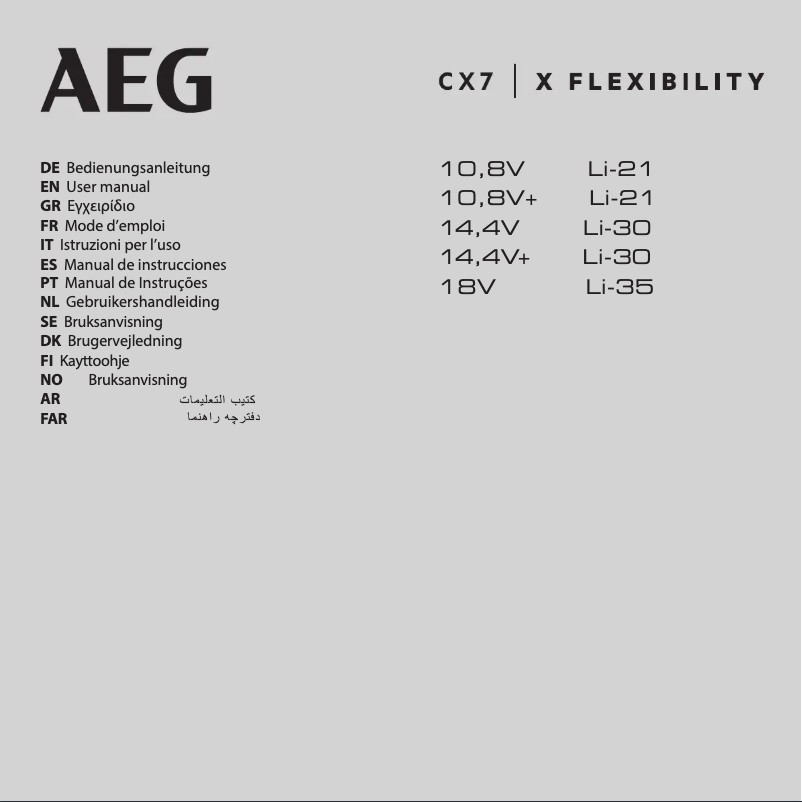 Page n°1 - Manuel utilisateur AEG CX7-35ÖKO