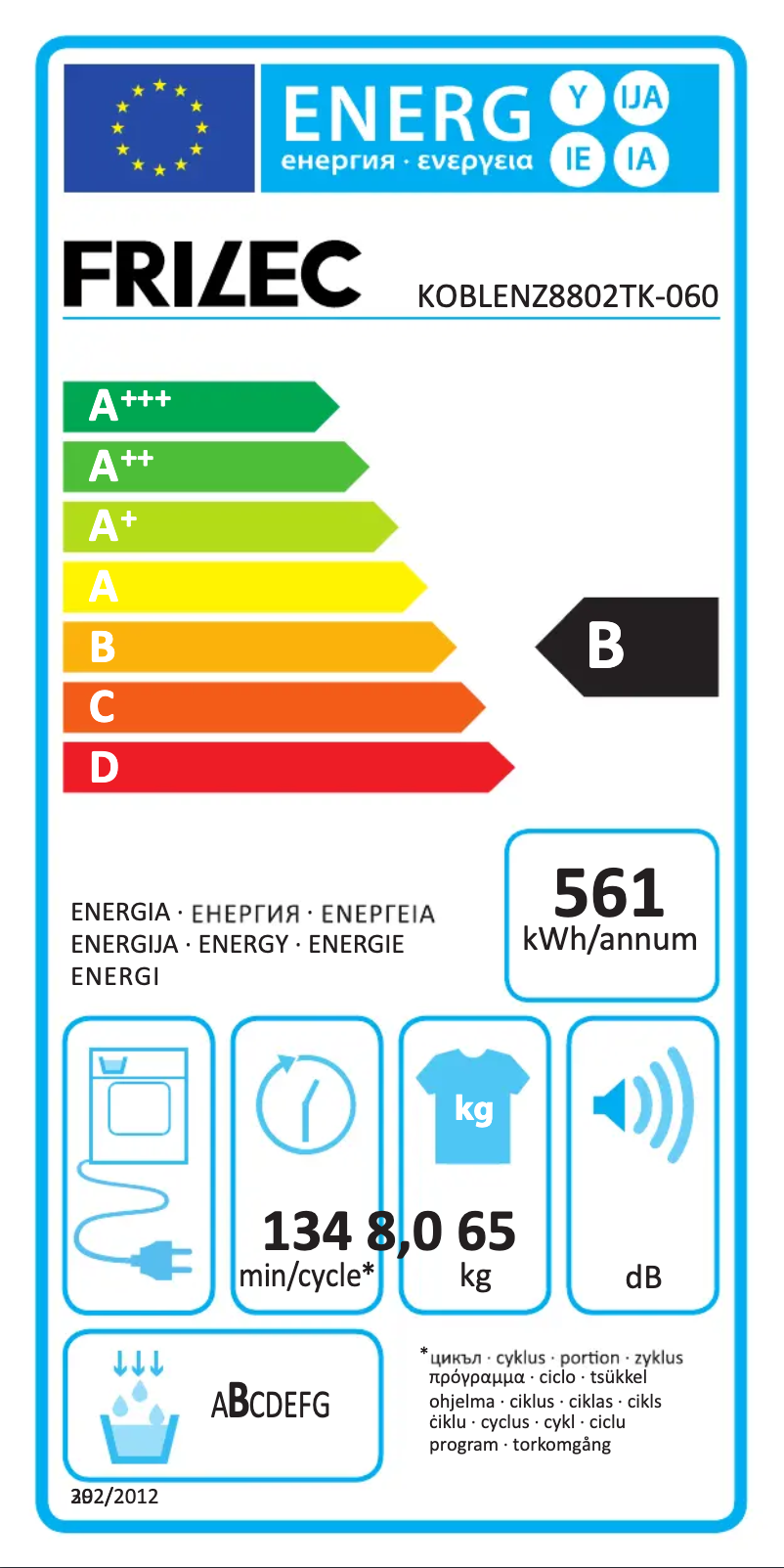 Page 1 de la notice Manuel utilisateur Frilec KOBLENZ8802TK-060
