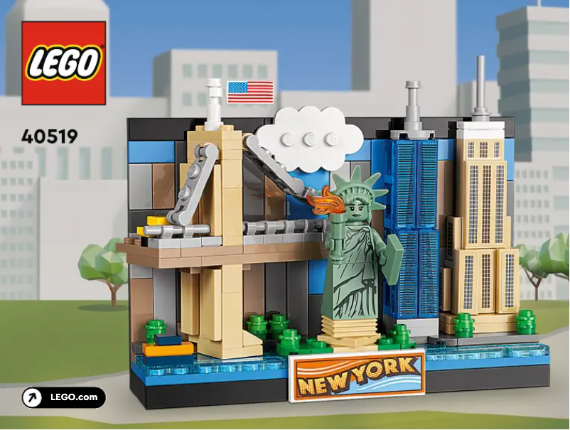 Page n°1 - Manuel utilisateur Lego New York Postcard 40519