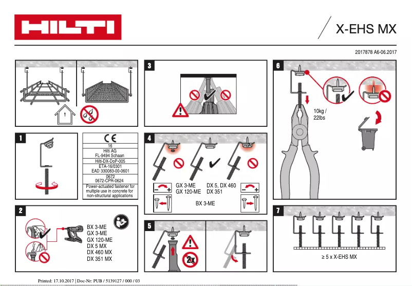 Page n°1 - Manuel utilisateur Hilti X-EHS W MX