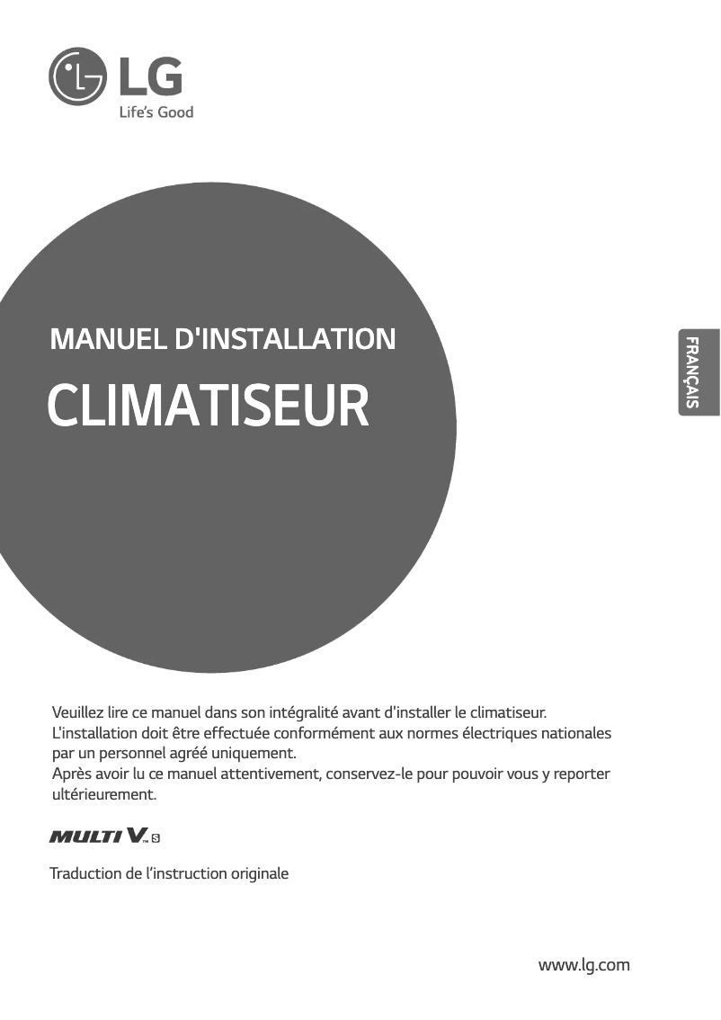 Page n°1 - Guide d'installation LG ARUN060GSS0