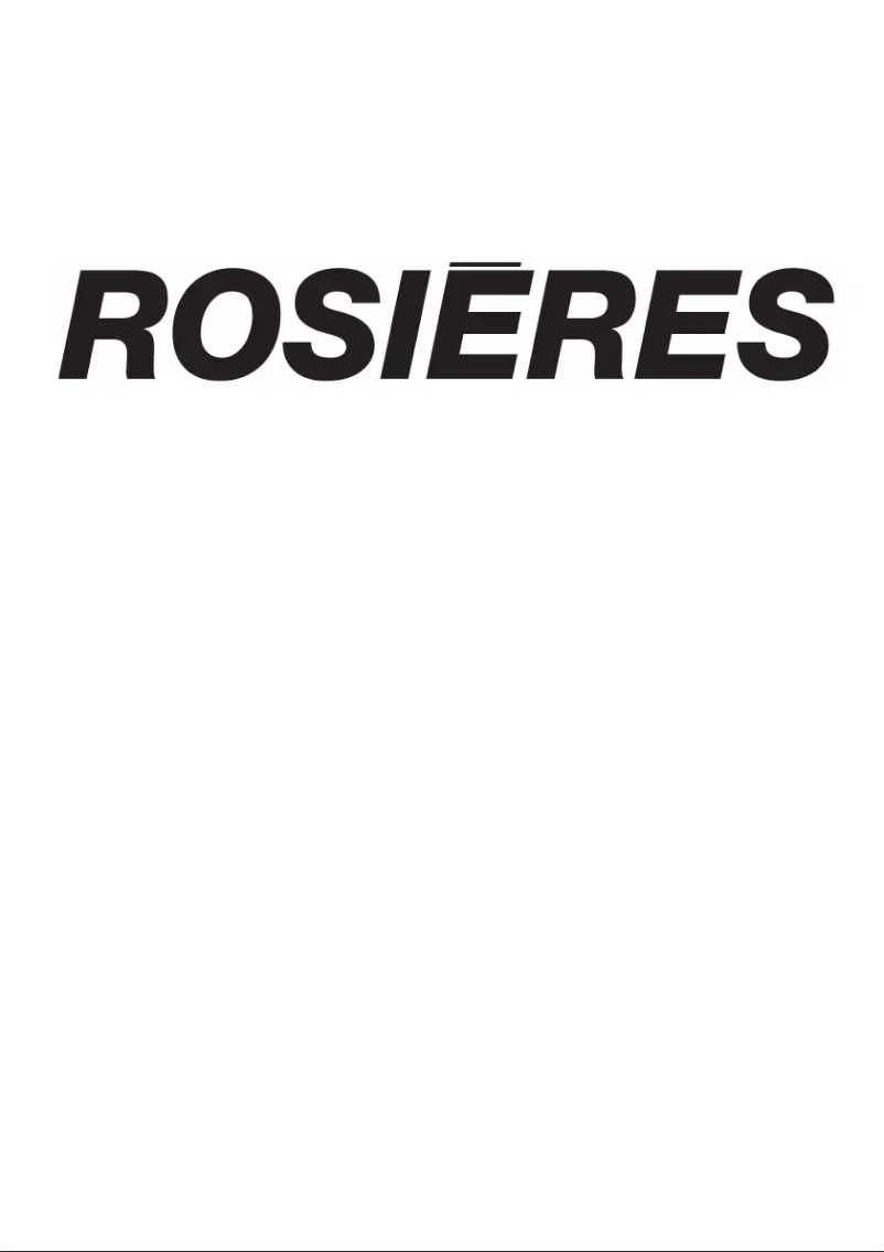 Page 1 de la notice Manuel utilisateur Rosieres RBL5519EVW