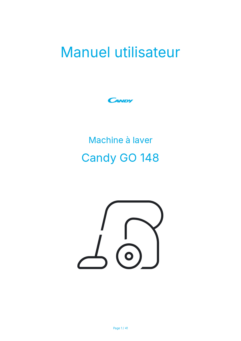 Image de la première page du manuel de l'appareil GO 148