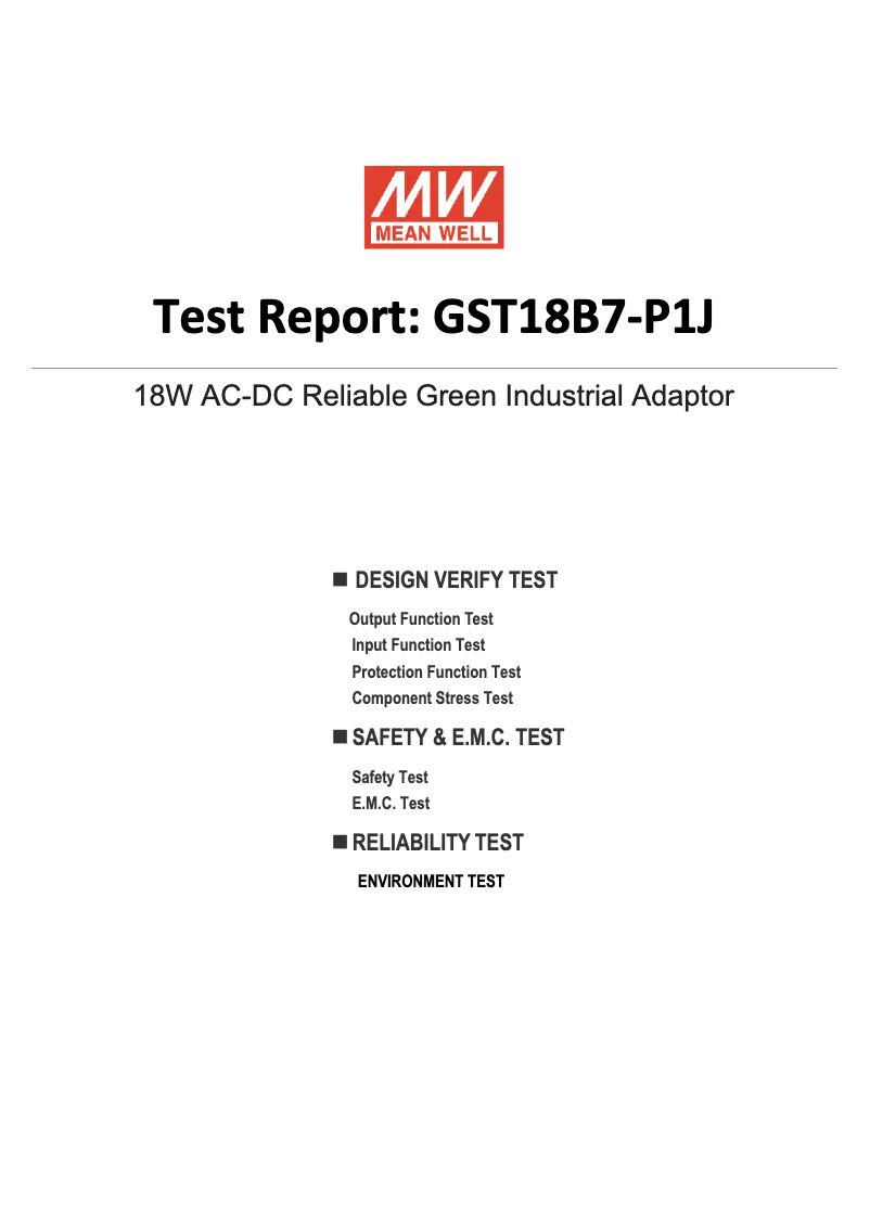 Image de la première page du manuel de l'appareil GST18B07-P1J