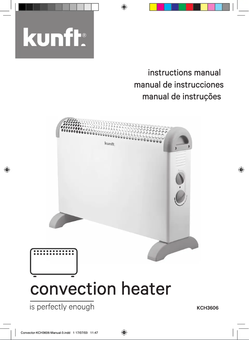 Page 1 de la notice Manuel utilisateur Kunft KCH3606