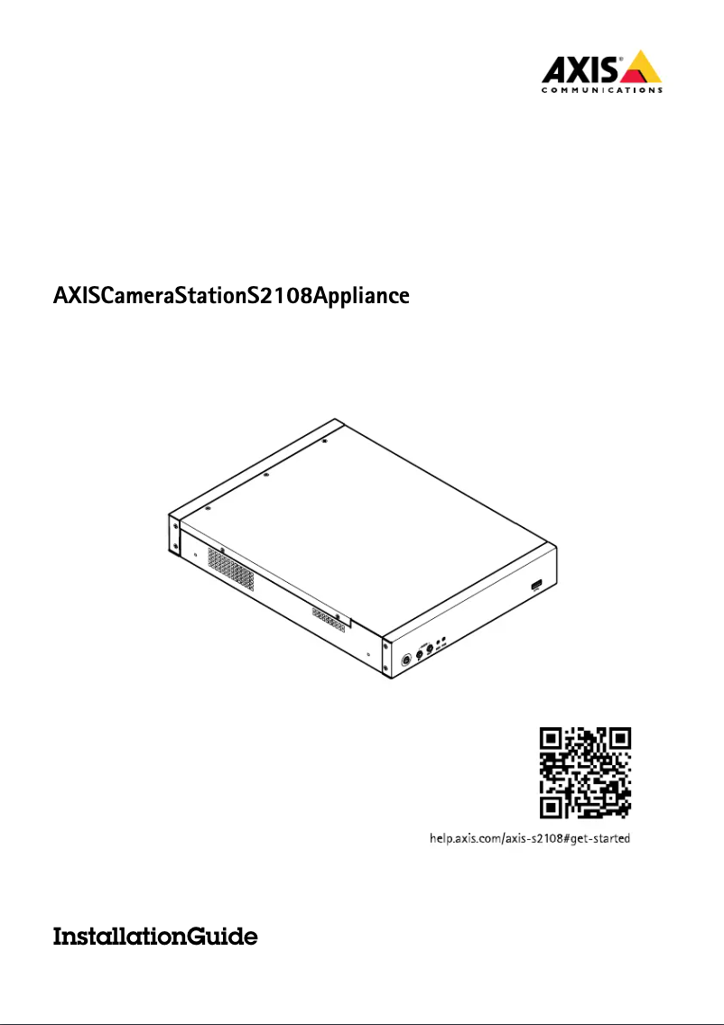Page n°1 - Manuel utilisateur Axis S2108