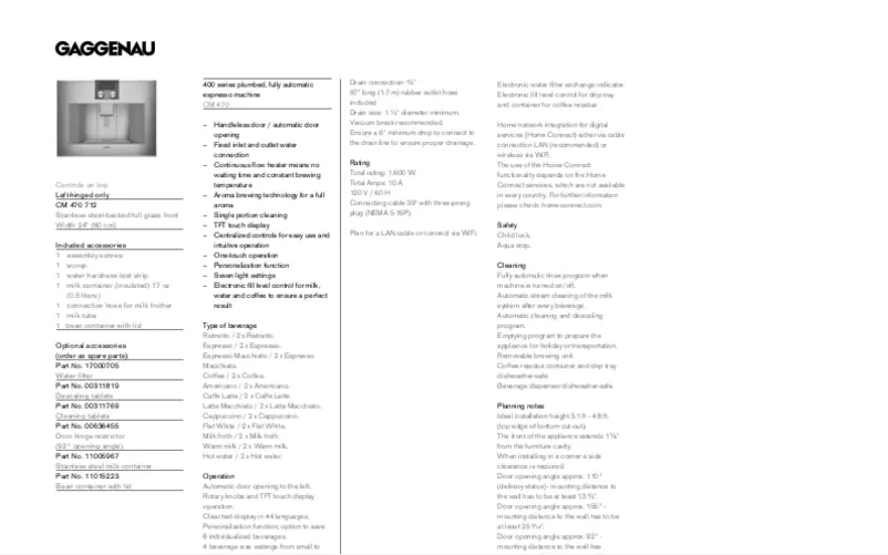 Image de la première page du manuel de l'appareil CM470712