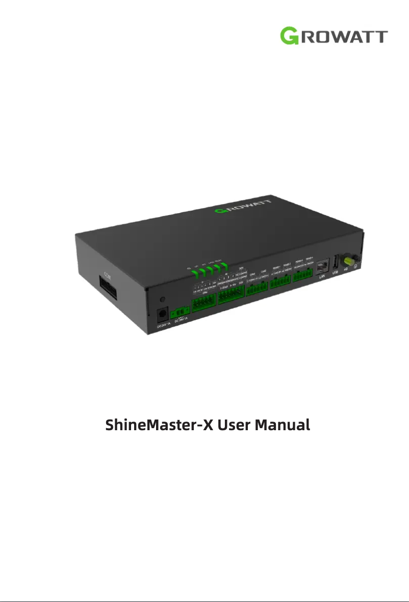 Image de la première page du manuel de l'appareil ShineMaster-X