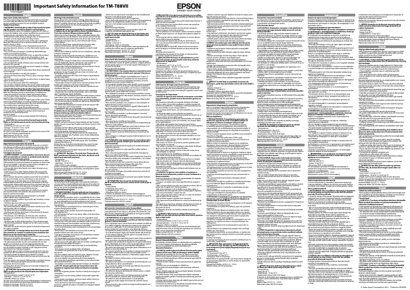 Image de la première page du manuel de l'appareil TM-T88VII