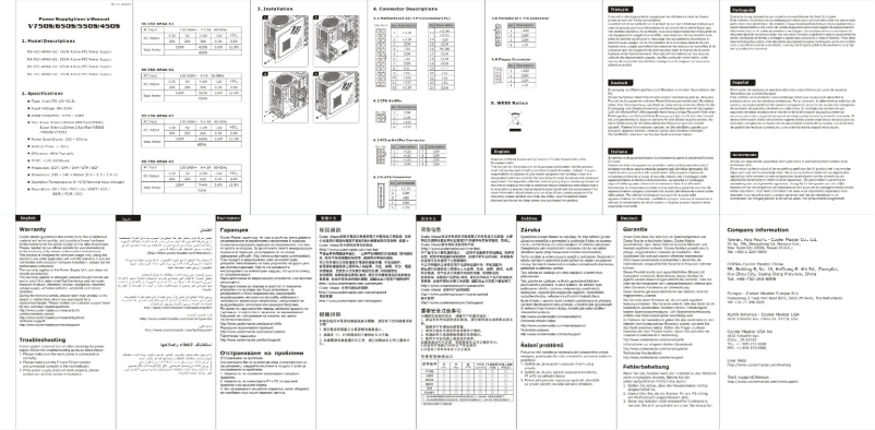 Image de la première page du manuel de l'appareil V750S
