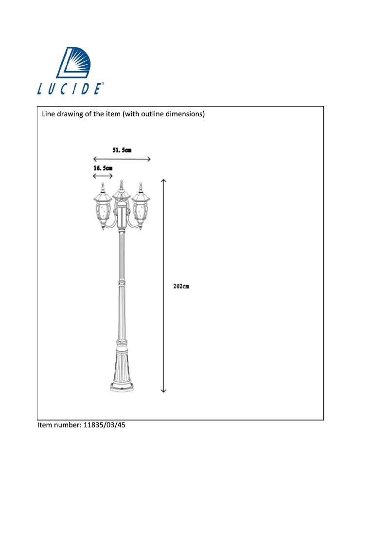 Page n°1 - Manuel utilisateur Lucide Tireno 11835/03/45
