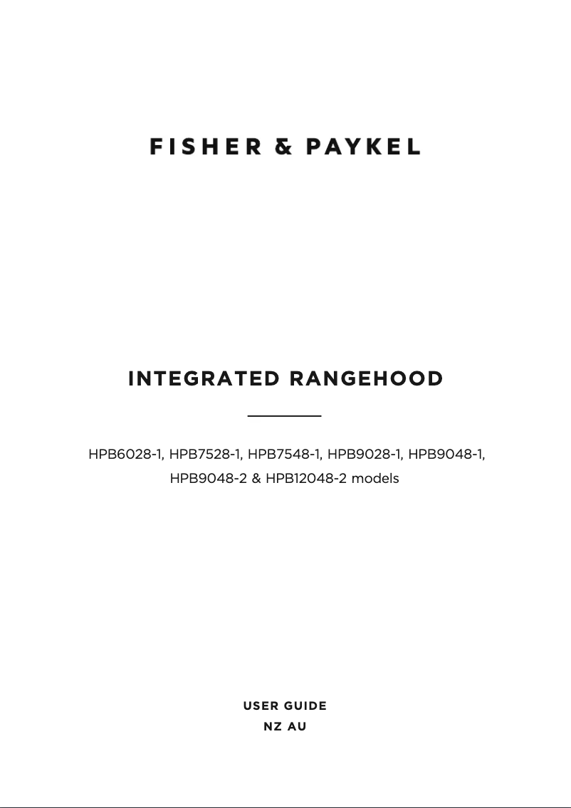 Page 1 de la notice Guide d'installation Fisher & Paykel HPB9028-1
