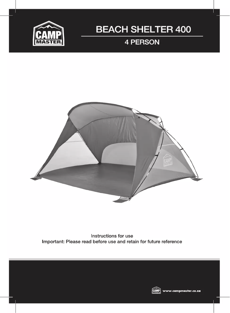 Página 1 del manual Manual de usuario Camp Master Beach Shelter 400