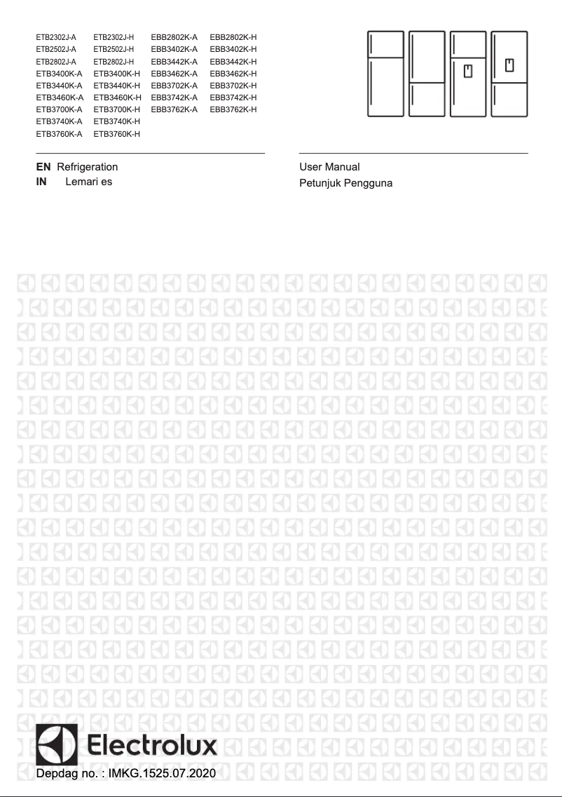 Image de la première page du manuel de l'appareil ETB3700K