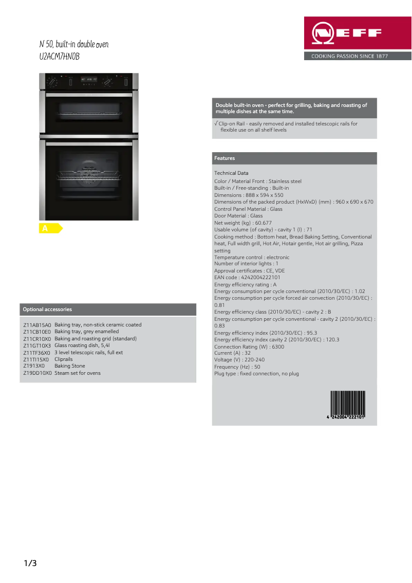 Image de la première page du manuel de l'appareil U2ACM7HN0B