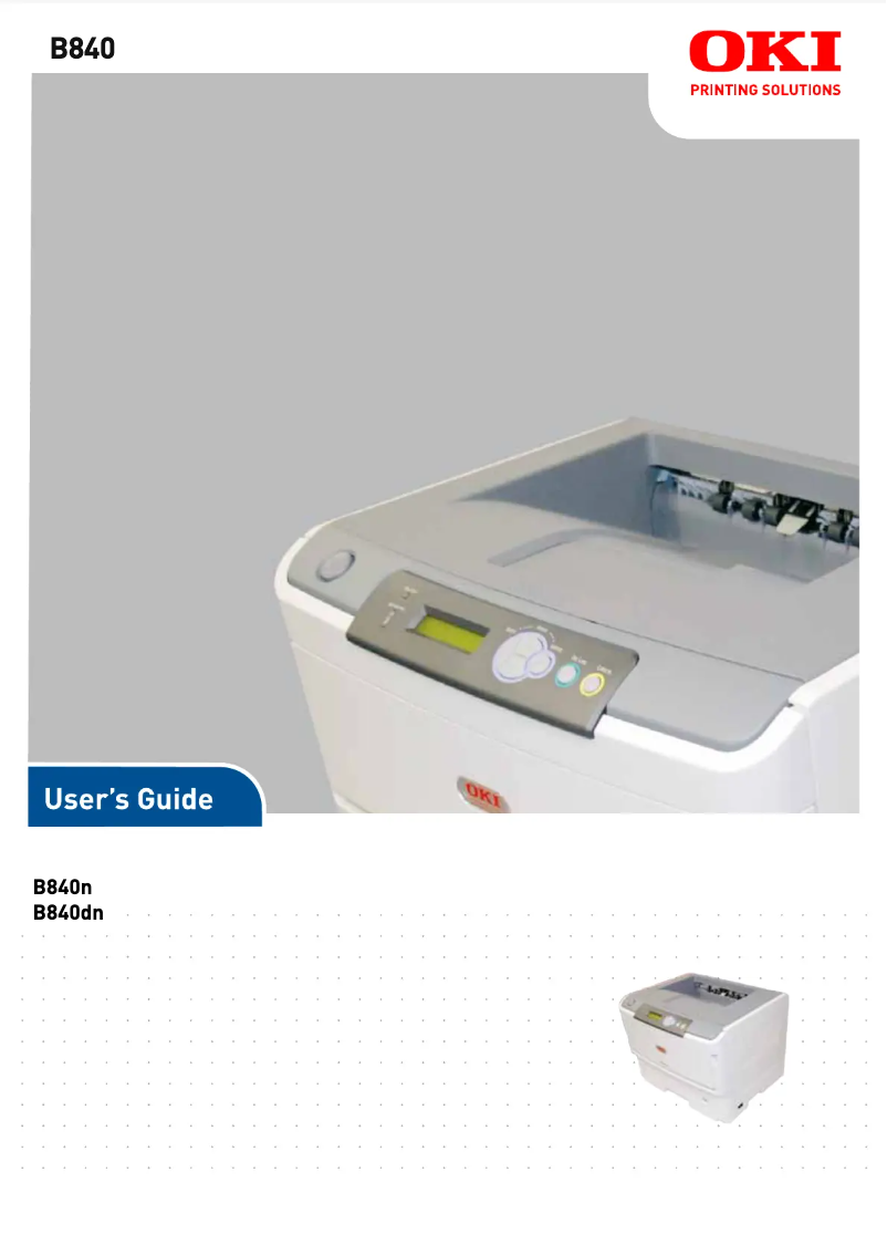 Page 1 of the manual User Manual OKI B840dn