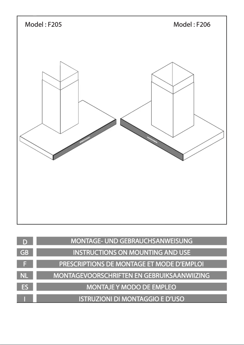Image de la première page du manuel de l'appareil F205 A