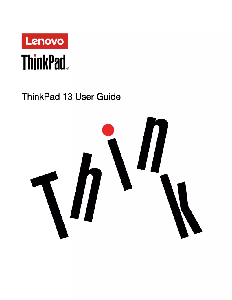 Page n°1 - Manuel utilisateur Lenovo Thinkpad 13