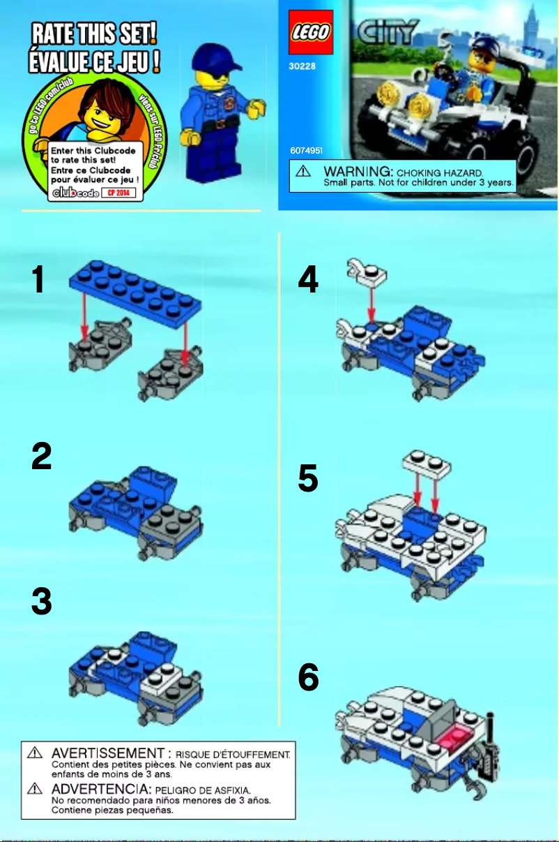 Página 1 del manual Manual de usuario Lego Police ATV 30228