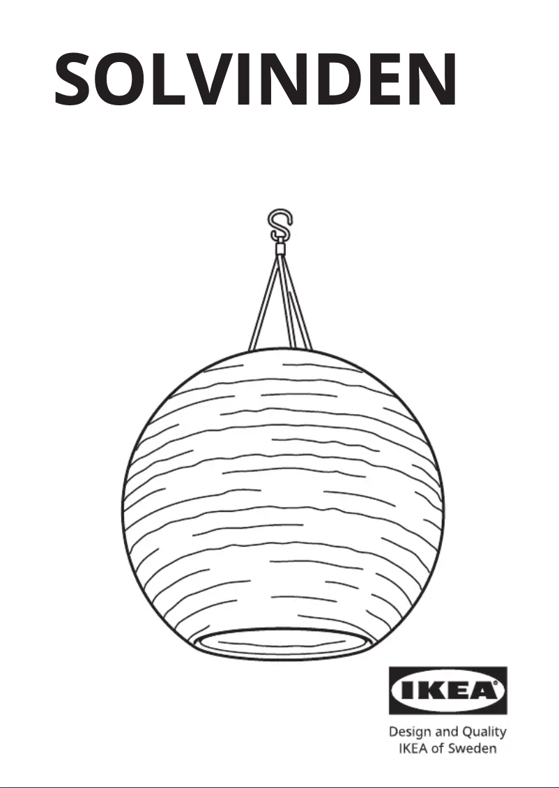Imagen de la primera página del manual del dispositivo SOLVINDEN 105.139.81