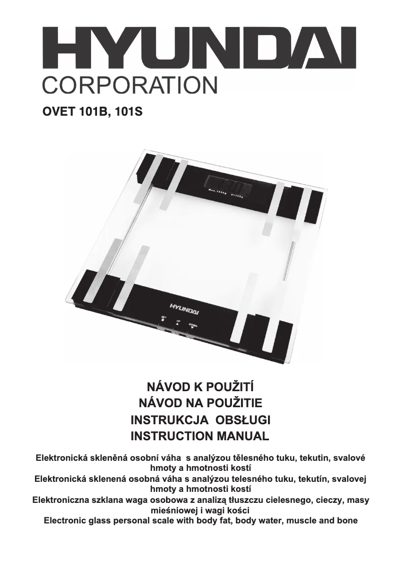 Page 1 de la notice Manuel utilisateur Hyundai OVET 101B