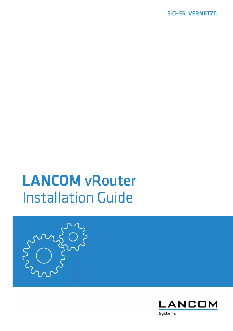 Image de la première page du manuel de l'appareil vRouter