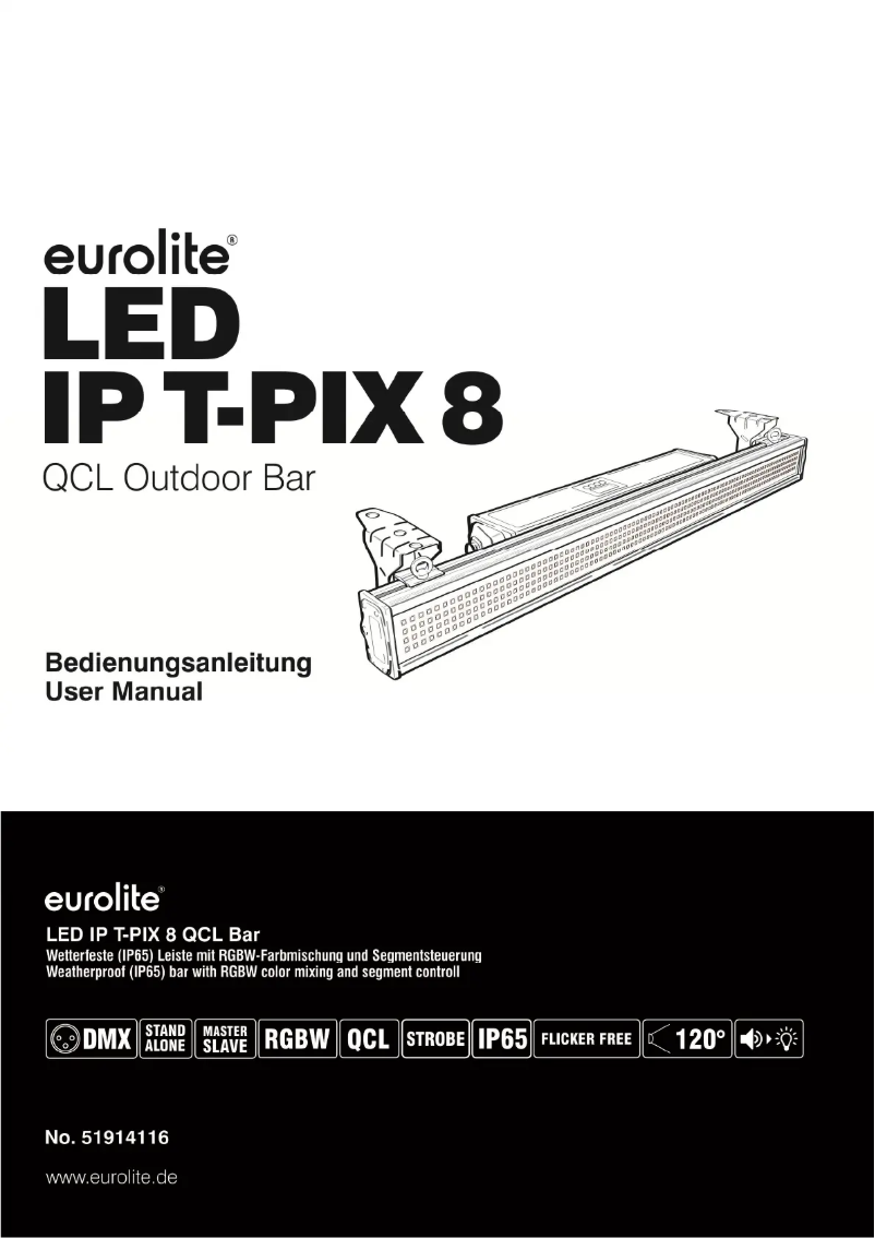 Página 1 del manual Manual de usuario Eurolite LED IP T-PIX 8