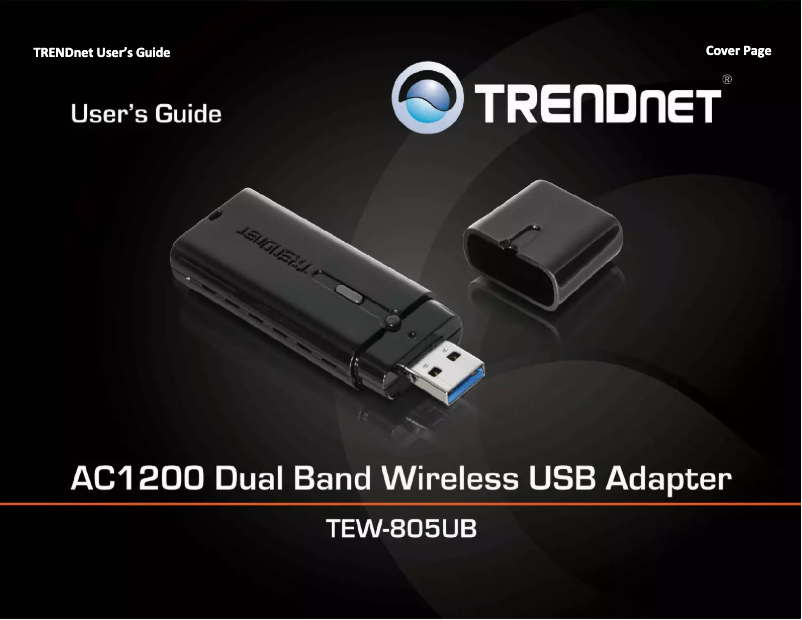 Page n°1 - Manuel utilisateur TRENDnet TEW-805UB