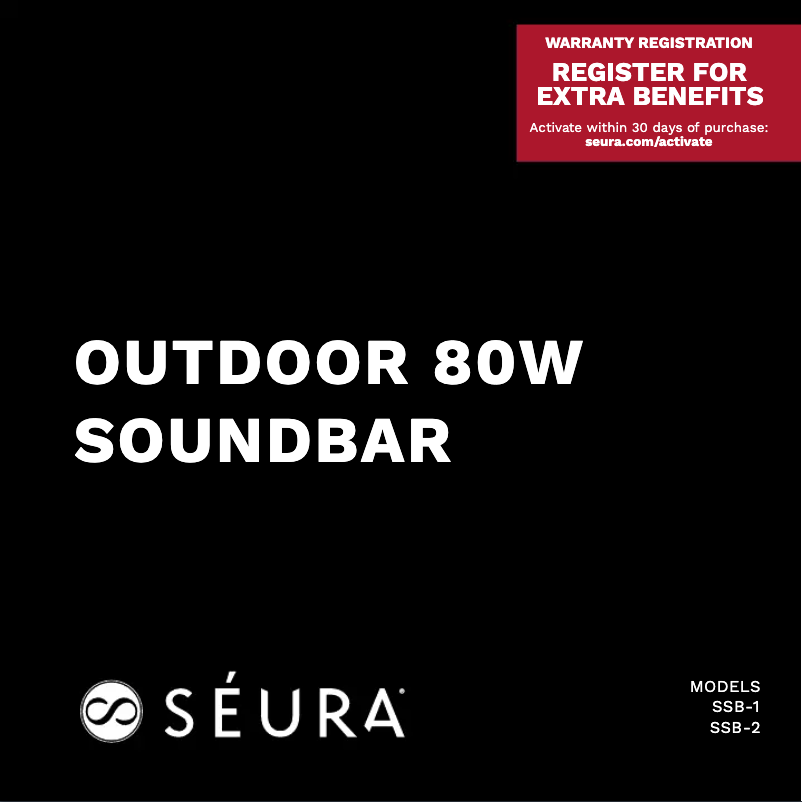 Page n°1 - Manuel utilisateur Seura SSB-2