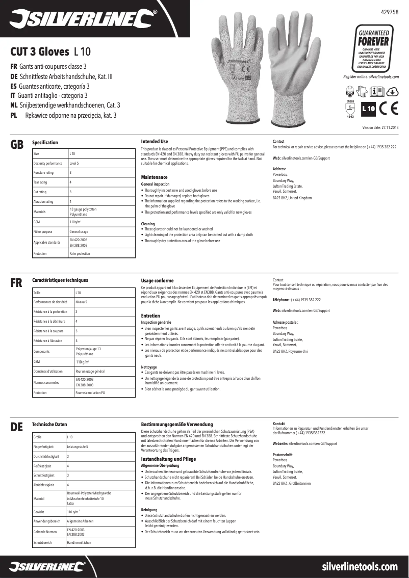 Página 1 del manual Manual de usuario Silverline 429758
