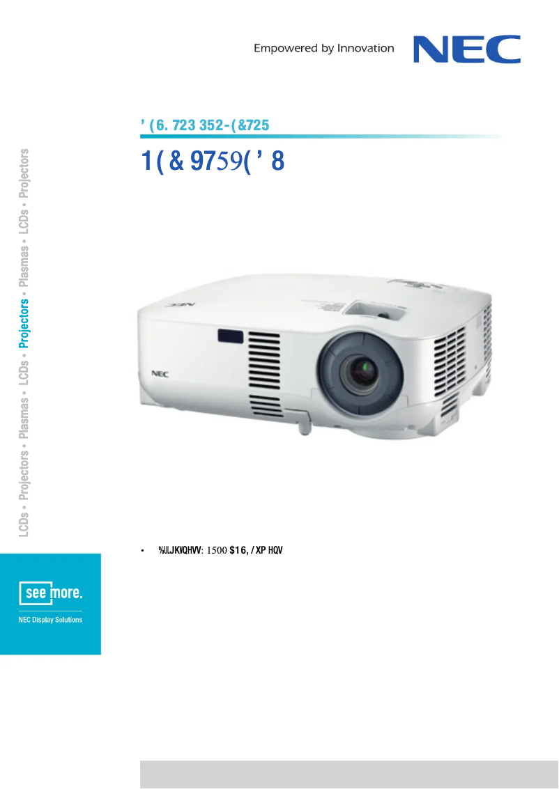 Image de la première page du manuel de l'appareil VT59