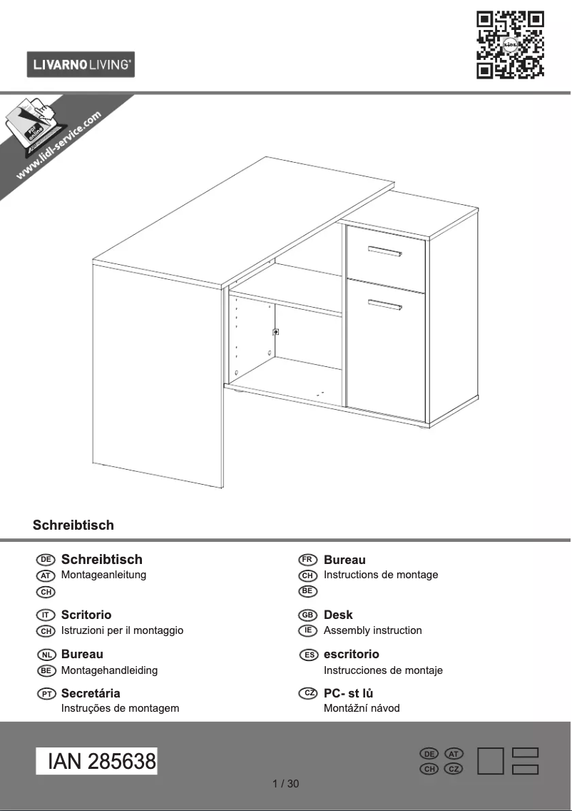 Page 1 de la notice Manuel utilisateur Livarno Lux IAN 285638
