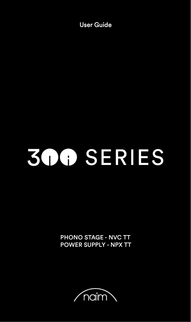 Page 1 de la notice Manuel utilisateur Naim NPX TT