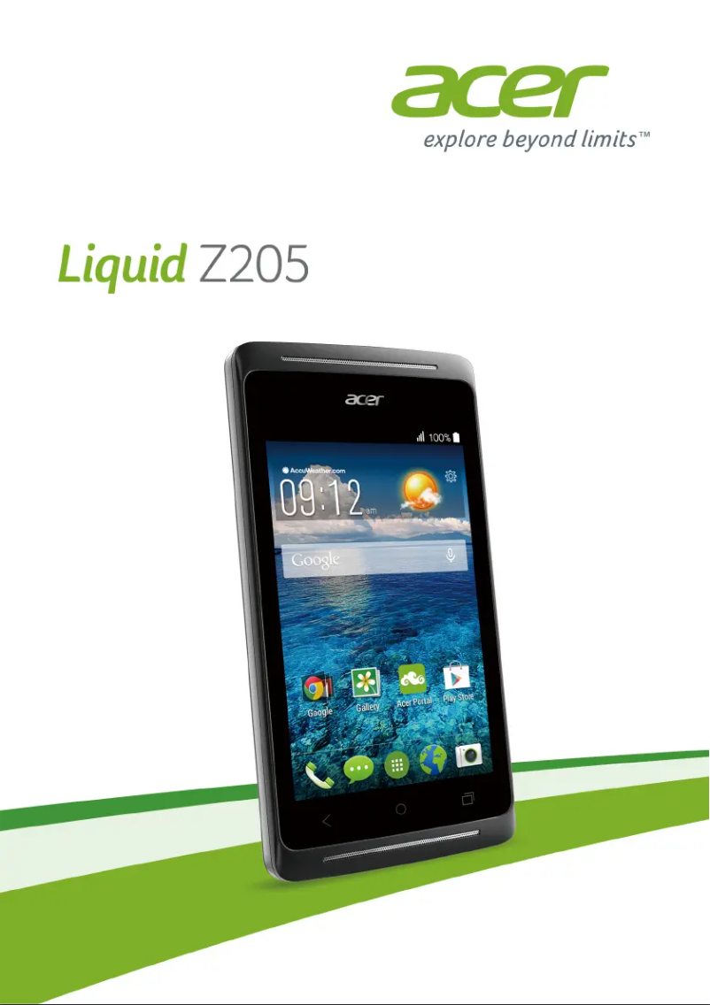 Image de la première page du manuel de l'appareil Liquid Z205