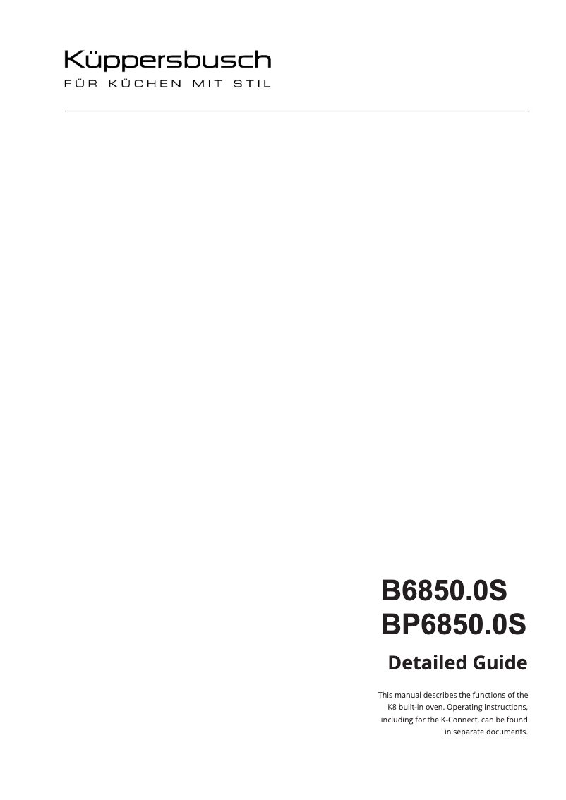 Image de la première page du manuel de l'appareil B6850.0S