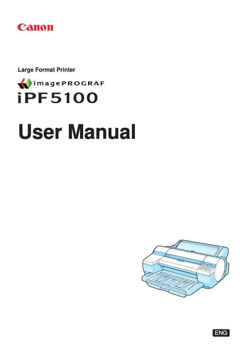 Image de la première page du manuel de l'appareil imagePROGRAF iPF5100