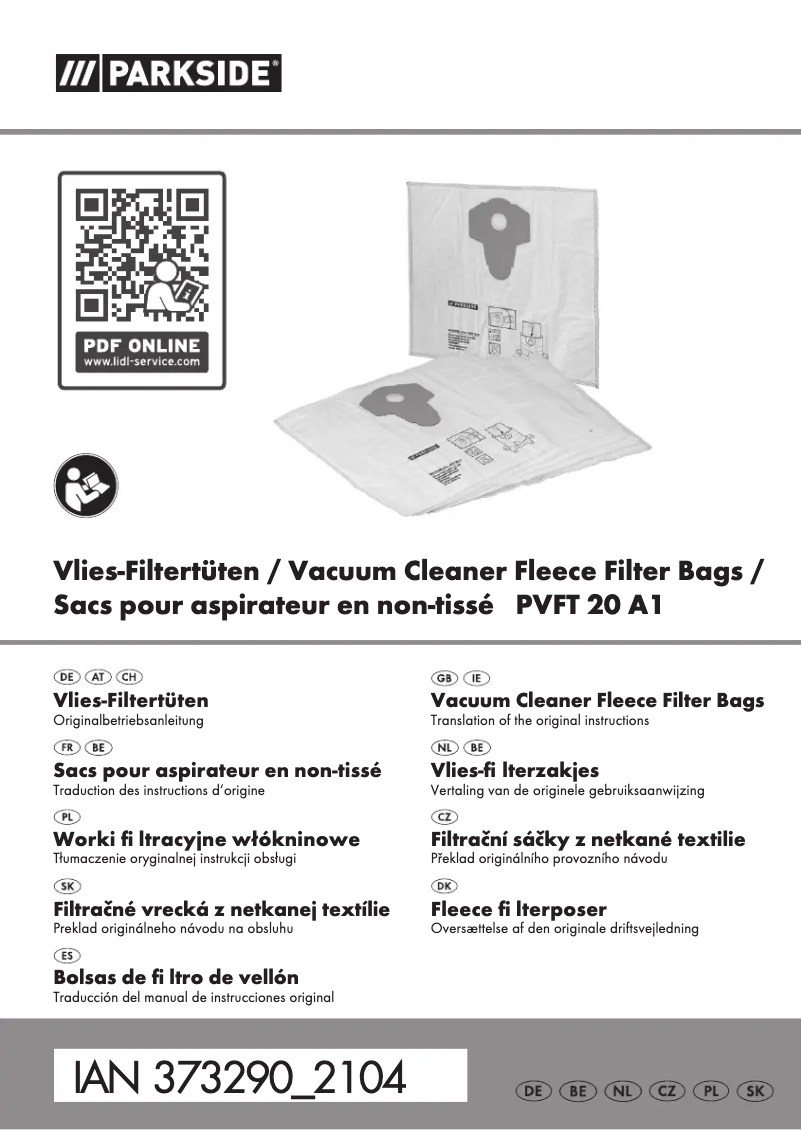 Image de la première page du manuel de l'appareil PVFT 20 A1