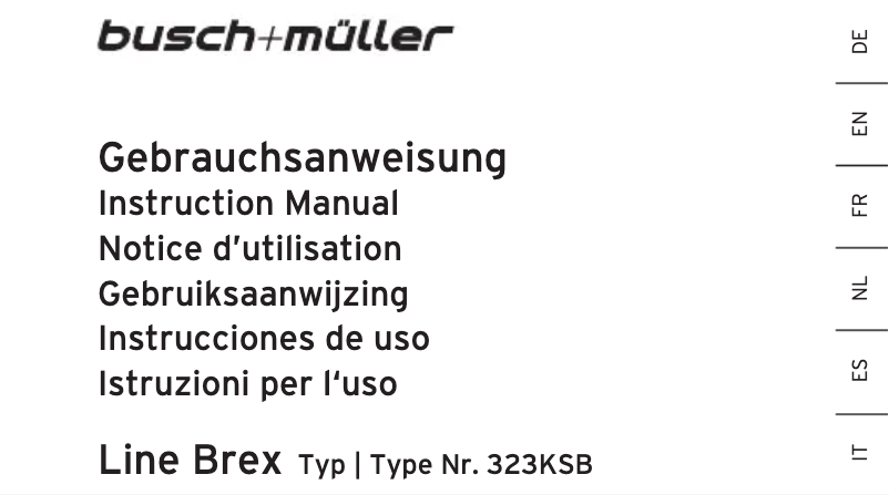 Página 1 del manual Manual de usuario Busch + Müller LINE