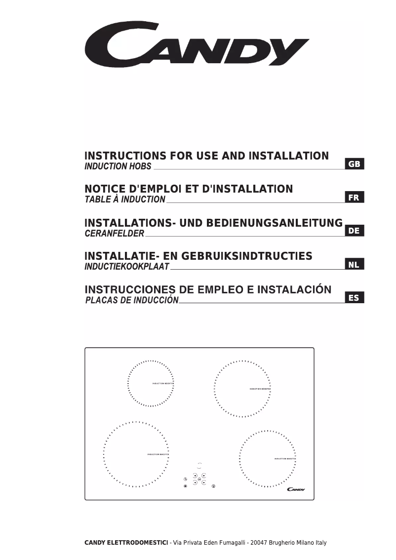 Page 1 de la notice Manuel utilisateur Candy PVI 640 N