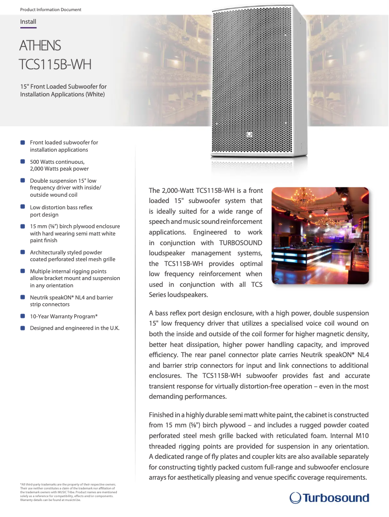 Image de la première page du manuel de l'appareil TCS115B