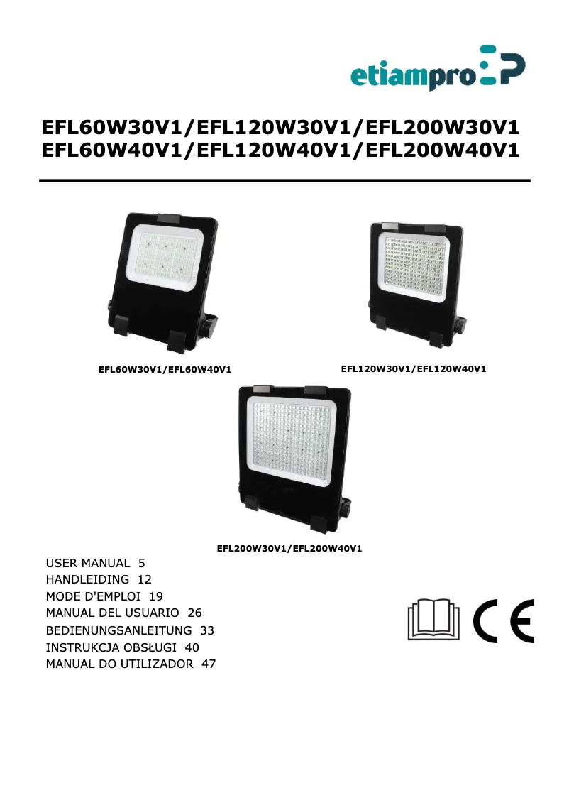 Image de la première page du manuel de l'appareil EFL60W40V1